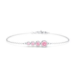Generations 4-Stone Bezel Set Mother's Bracelet