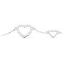 Pave Double Heart Charm Bracelet