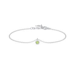 Bezel Set Gemstone Drop Bracelet - 1 Stone