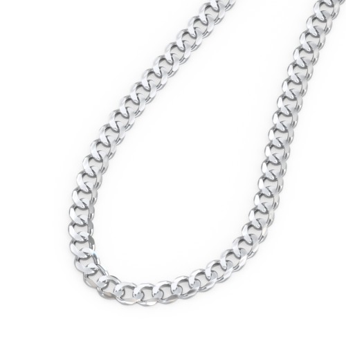 7" Open Curb Chain Bracelet – Sterling Silver