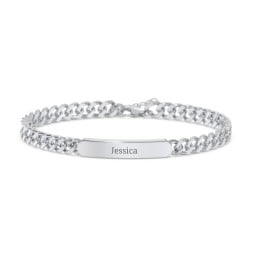 Engravable 7" Curb Link ID Bracelet