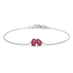 Toi et Moi Oval and Pear Gemstone Bracelet