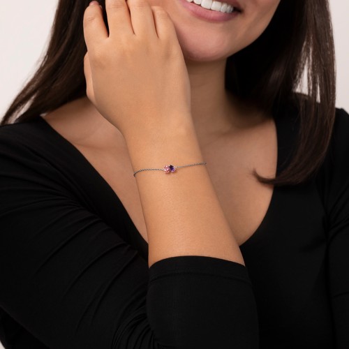 Toi et Moi Oval and Pear Gemstone Bracelet