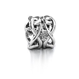 Infinity Locks with Stones Bracelet Charm