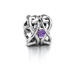 Infinity Locks with Stones Bracelet Charm