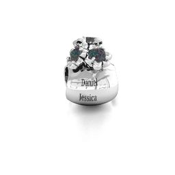 Say it with Flowers Bracelet Charm in 925 Sterling Silver with Alexandrite