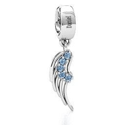 Wing With Stones Bracelet Charm