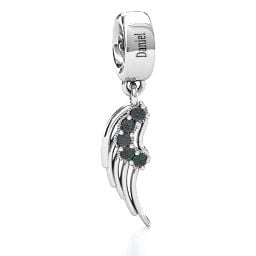 Wing With Stones Bracelet Charm