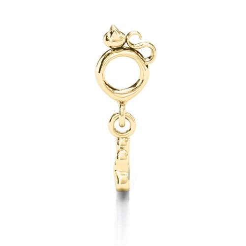 Engraved Cat's Paw Bracelet Charm