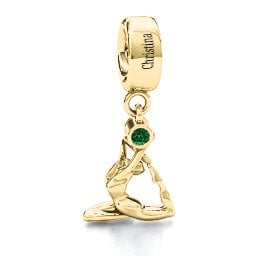 One Legged King Pigeon Yoga Bracelet Charm