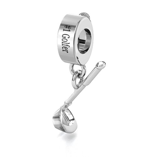 Hole-in-One Golf Bracelet Charm – Sterling Silver