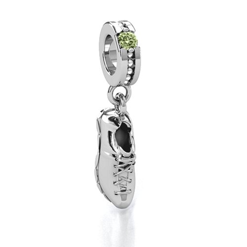 Running Free Bracelet Charm – Sterling Silver with Peridot