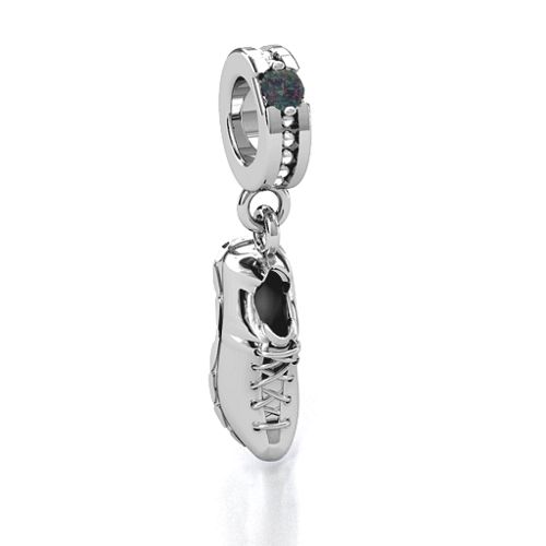 Running Free Bracelet Charm – Sterling Silver with Alexandrite