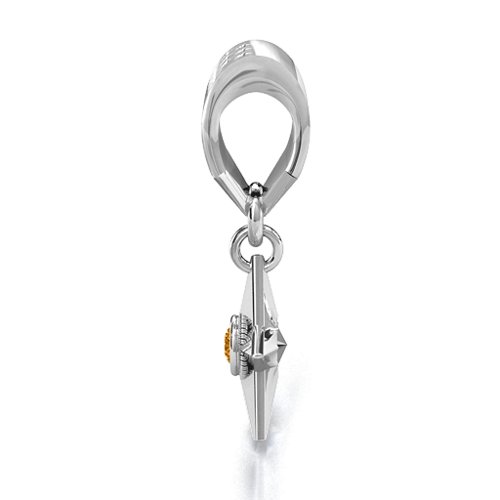 U.S Military Medal Bracelet Charm – Sterling Silver with Citrine