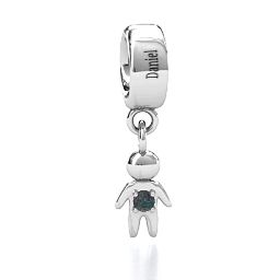 My Man Bracelet Charm in 925 Sterling Silver with Alexandrite