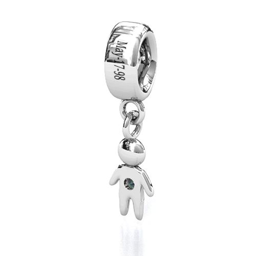 My Man Bracelet Charm – Sterling Silver with Alexandrite