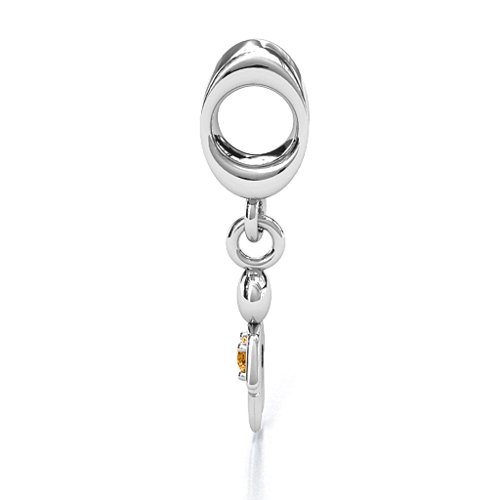 My Man Bracelet Charm – Sterling Silver with Citrine