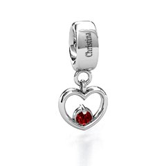 Heart Nest Bracelet Charm – 10K Yellow Gold with Emerald