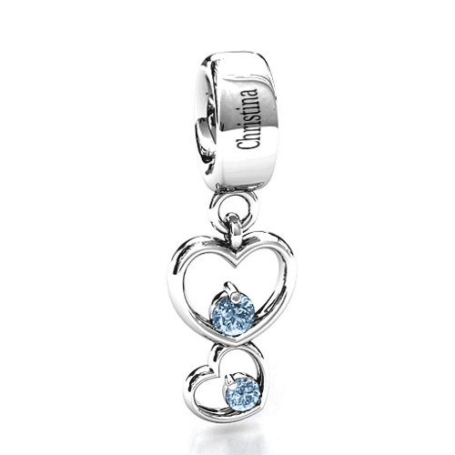 Double Heart Nest Bracelet Charm