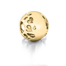 Hearts Mosaic Bracelet Charm in 10K Solid Yellow Gold