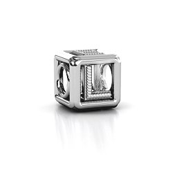 Love Cube Bracelet Charm in 925 Sterling Silver