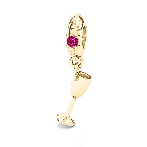 Raise Your Champagne Flute Bracelet Charm