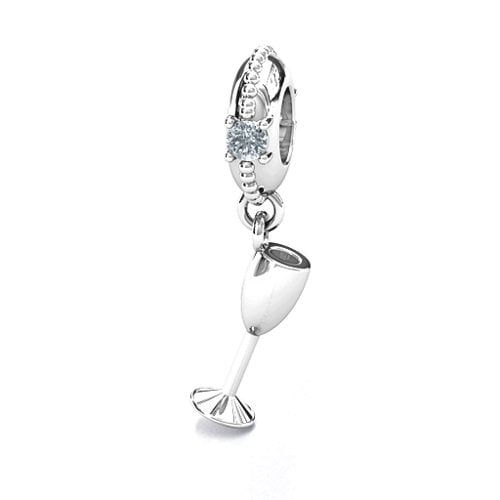 Raise Your Champagne Flute Bracelet Charm