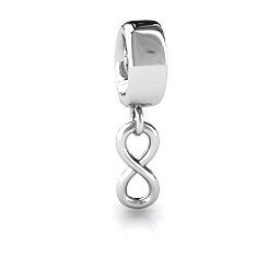 Classic Infinity Bracelet Charm in 925 Sterling Silver