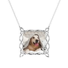 Square Infinity Photo Frame Necklace