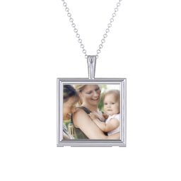 Classic Square Photo Frame Necklace