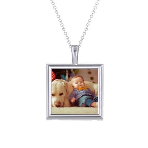 Classic Square Photo Frame Necklace