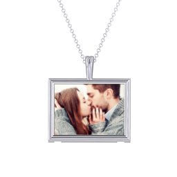 Classic Rectangular Photo Frame Necklace