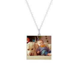 Square Frameless Photo Necklace