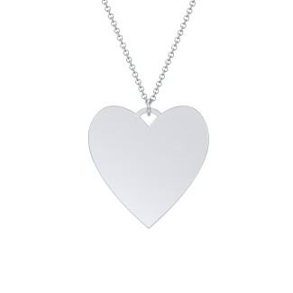 Engravable Photo Heart Necklace