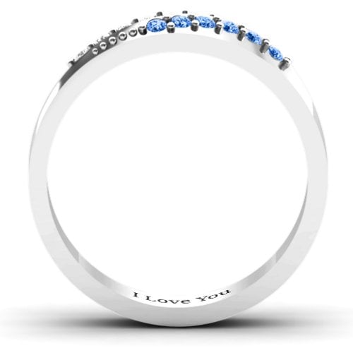 Women's Ridge Accent Diagonal Peak Ring