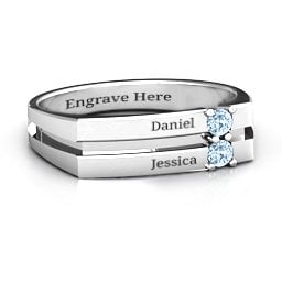 Women's Crevice Grooved Ring