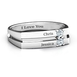 Women's Crevice Grooved Ring