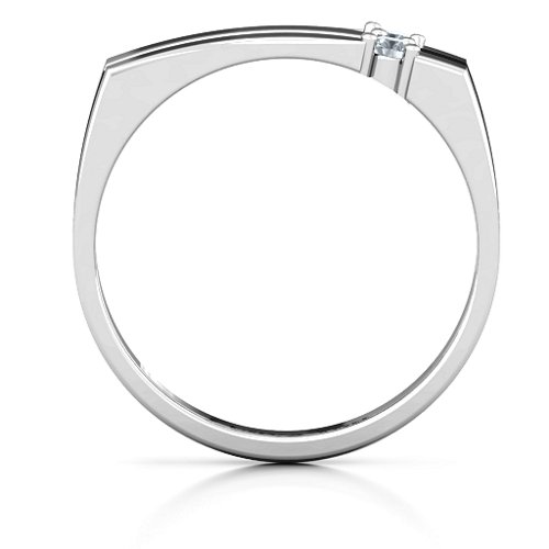 Women's Crevice Grooved Ring