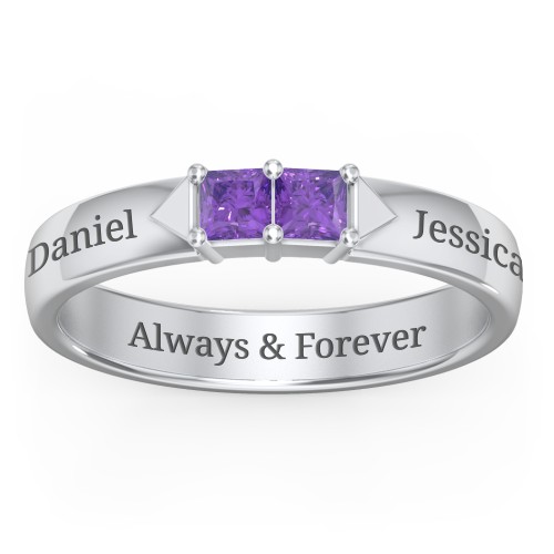 Timeless Romance Ring – Sterling Silver with Amethyst