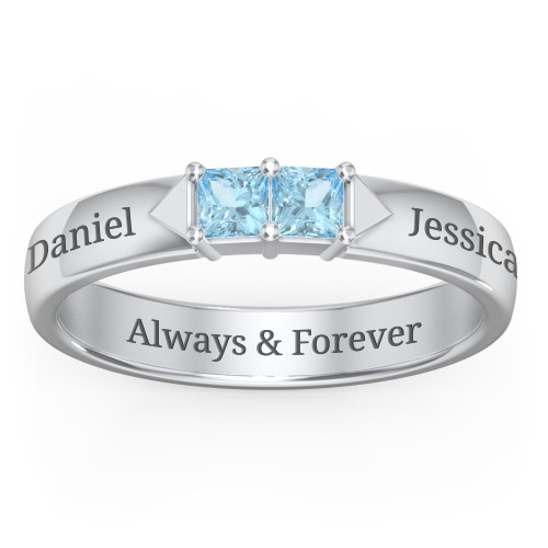 Timeless Romance Ring – Sterling Silver with Blue Topaz