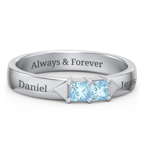 Timeless Romance Ring – Sterling Silver with Blue Topaz