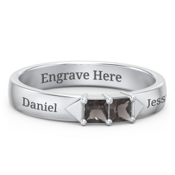 Timeless Romance Ring in 925 Sterling Silver with Smokey Quartz