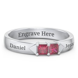 Timeless Romance Ring in 925 Sterling Silver with Ruby