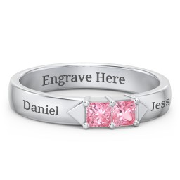 Timeless Romance Ring in 925 Sterling Silver with Pink Tourmaline