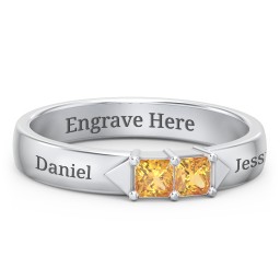 Timeless Romance Ring in 925 Sterling Silver with Citrine
