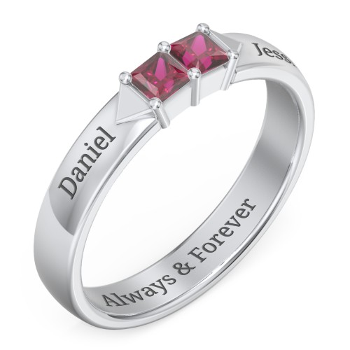 Timeless Romance Ring – Sterling Silver with Ruby
