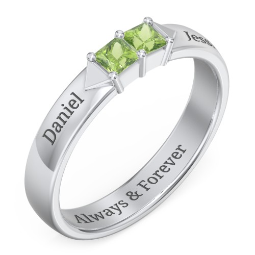 Timeless Romance Ring – Sterling Silver with Peridot