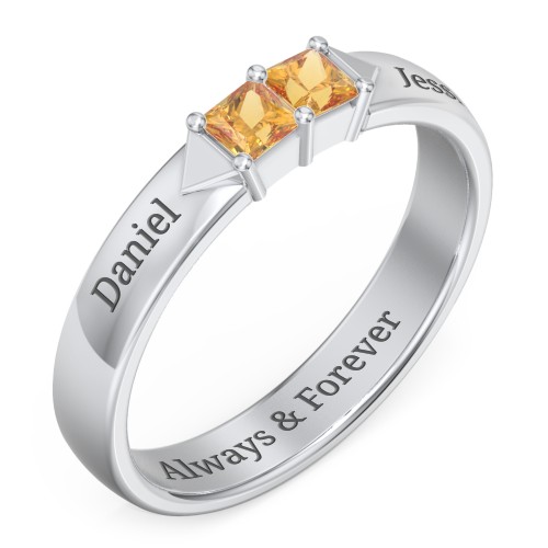 Timeless Romance Ring – Sterling Silver with Citrine