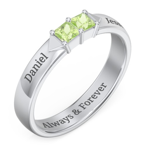 Timeless Romance Ring – Sterling Silver with Peridot