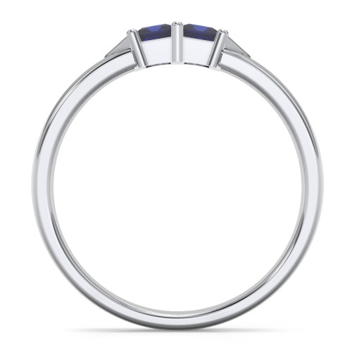 Timeless Romance Ring – Sterling Silver with Blue Sapphire